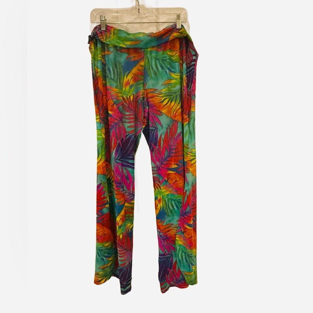 La Blanca Tropical Leaf Print Wide Leg Pants